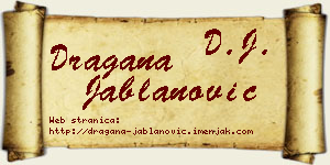 Dragana Jablanović vizit kartica